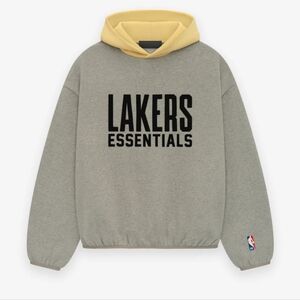 Lakers Essentials Gray and Yellow Hoodie